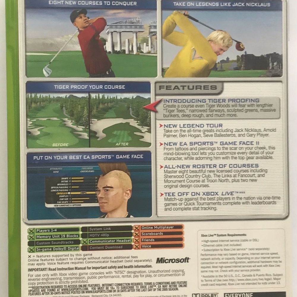 Tiger Woods PGA Tour 2005 XBox Game - Picture 2 of 3
